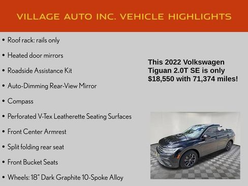 Used 2022 Volkswagen Tiguan SE w/ Panoramic Sunroof Package AWD/4WD image 21