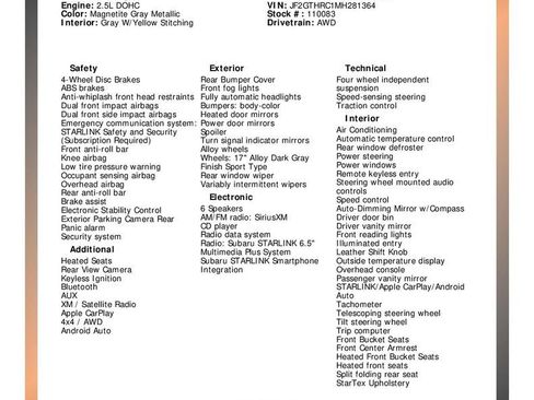 Used 2021 Subaru Crosstrek 2.5i Sport image 32