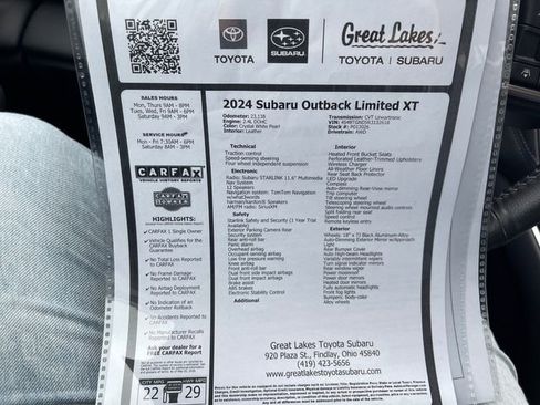 Used 2024 Subaru Outback Limited XT AWD/4WD image 27