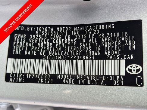 Certified 2023 Toyota Corolla LE FWD image 27
