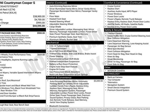 Certified 2025 MINI Cooper Countryman S w/ Comfort Package Max AWD/4WD image 12