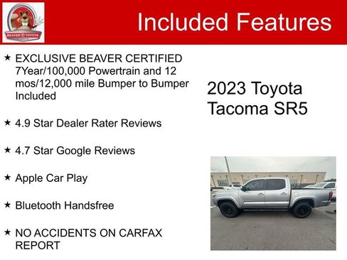 Used 2023 Toyota Tacoma SR5 w/ Technology Package AWD/4WD image 5