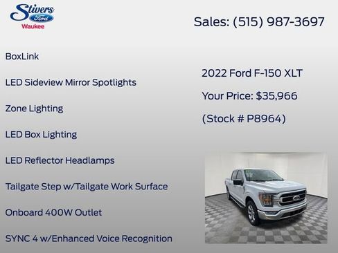 Certified 2022 Ford F150 XLT w/ Equipment Group 302A High AWD/4WD image 40
