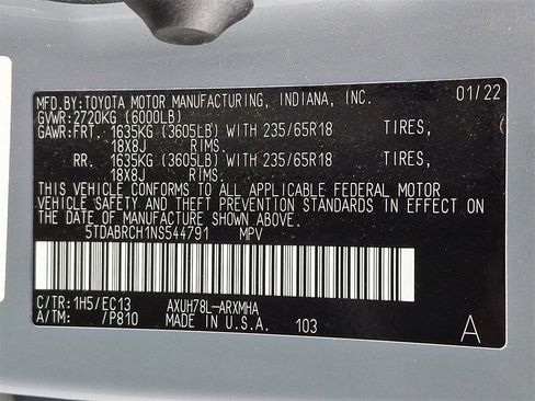 Certified 2022 Toyota Highlander Bronze Edition image 28