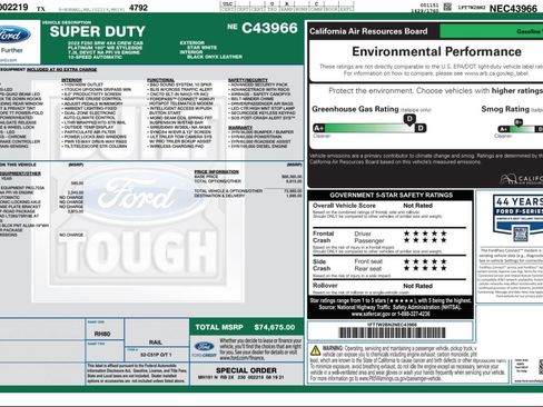 Used 2022 Ford F250 Platinum w/ Tremor Off-Road Package AWD/4WD image 4