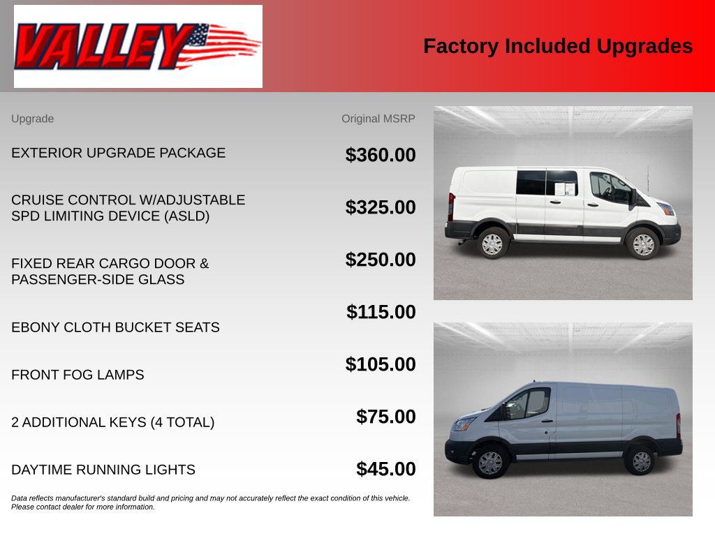 Used 2020 Ford Transit 250 Low Roof w/ Exterior Upgrade Package RWD image 5