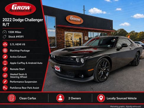 Used 2022 Dodge Challenger R/T w/ Blacktop Package RWD image 7