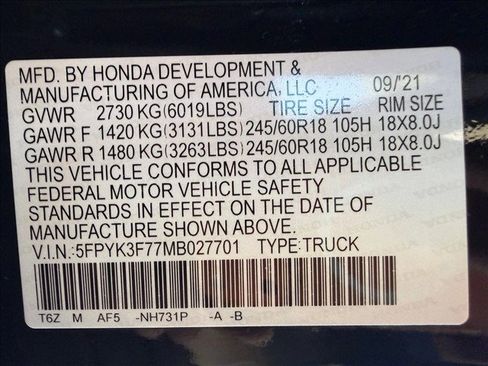 Used 2021 Honda Ridgeline RTL-E image 23