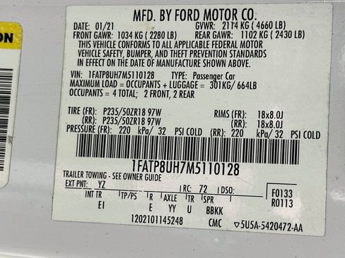 Used 2021 Ford Mustang Premium RWD image 37