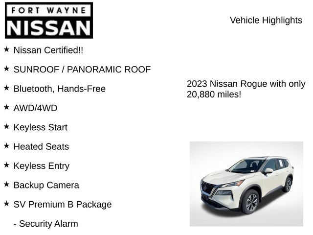 Certified 2023 Nissan Rogue SV w/ SV Premium B Package AWD/4WD image 8