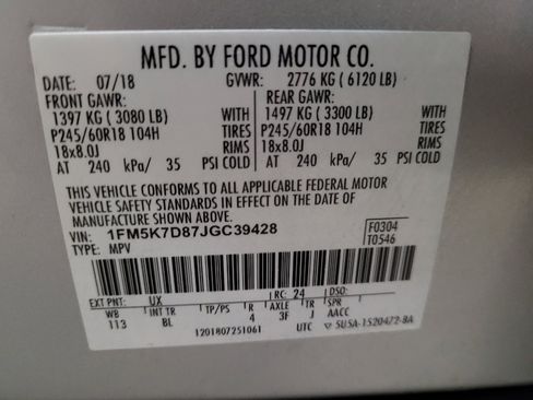 Used 2018 Ford Explorer XLT w/ Equipment Group 202A FWD image 33
