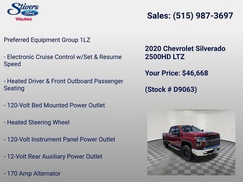 Used 2020 Chevrolet Silverado 2500 LTZ w/ LTZ Plus Package AWD/4WD image 28