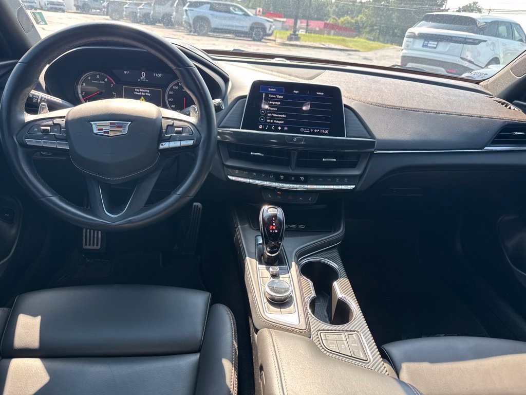 Used 2025 Cadillac CT4 V w/ LPO, ONYX Package RWD image 3