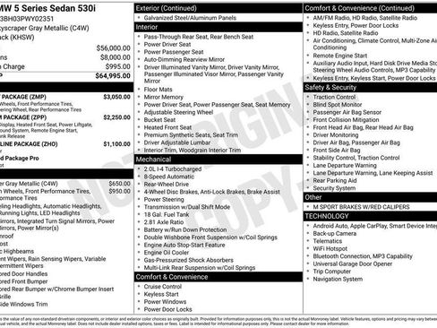 Used 2023 BMW 530i w/ M Sport Package image 39