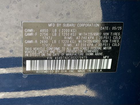 Used 2025 Subaru Outback Premium w/ Popular Package #1A image 44