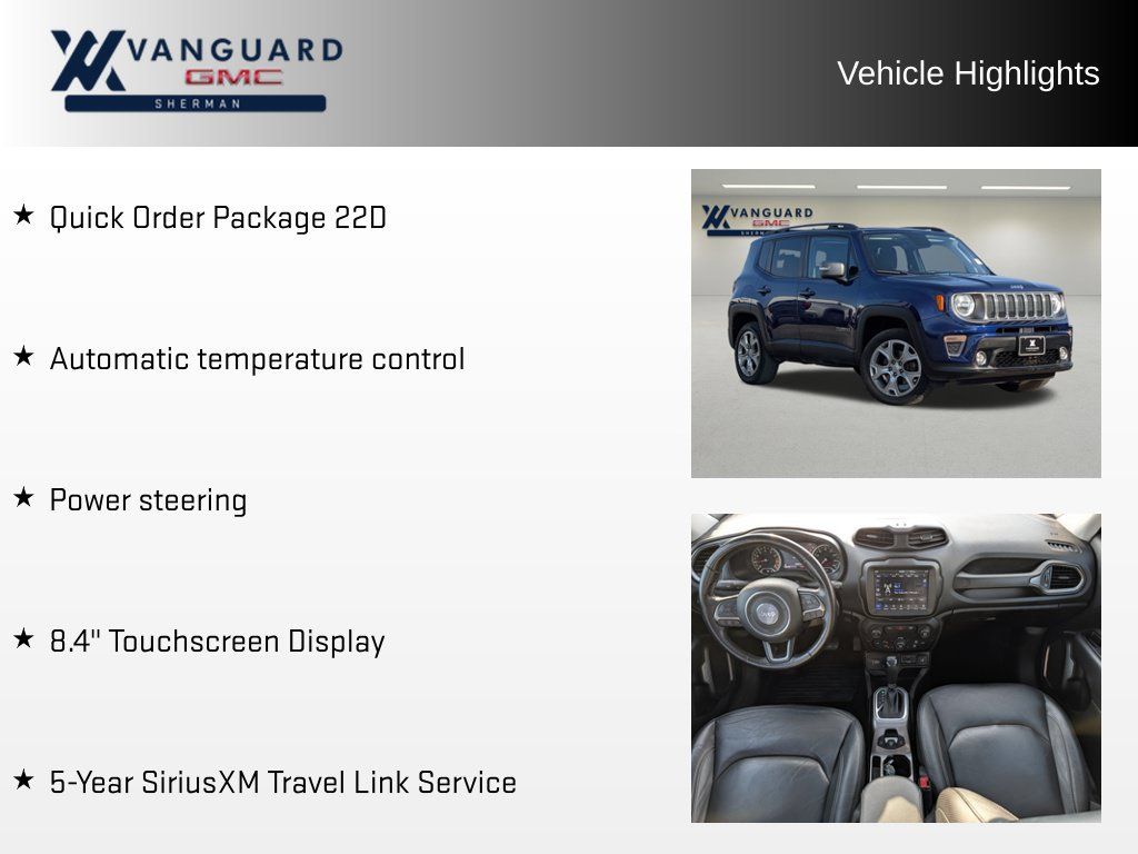 Used 2020 Jeep Renegade Limited w/ UConnect 8.4 Nav Group AWD/4WD image 5