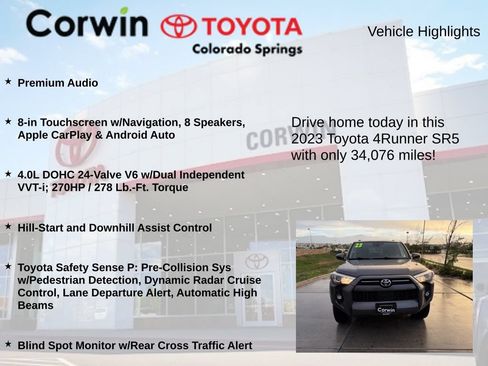 Used 2023 Toyota 4Runner SR5 AWD/4WD image 7