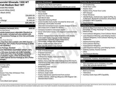 Used 2024 Chevrolet Silverado 1500 W/T w/ WT Convenience Package image 8