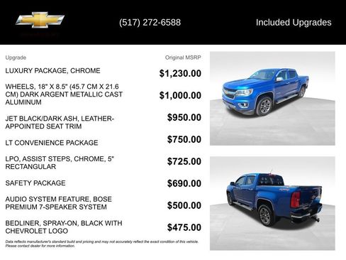 Used 2019 Chevrolet Colorado LT w/ Luxury Package, Chrome AWD/4WD image 5