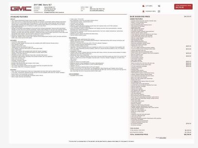 Used 2017 GMC Sierra 1500 SLT w/ All Terrain Package