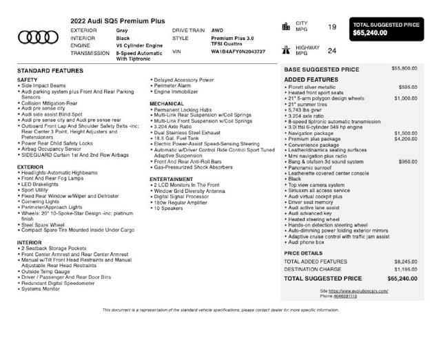 Used 2022 Audi SQ5 Premium Plus AWD/4WD image 4