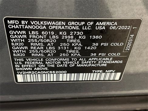 Certified 2022 Volkswagen Atlas SE image 28