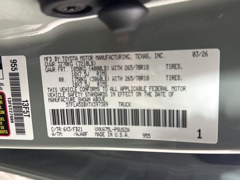 New 2026 Toyota Tundra SR5 AWD/4WD image 24
