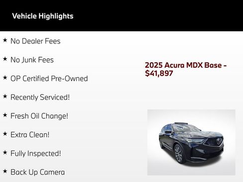 Used 2025 Acura MDX FWD w/ Technology Package image 3