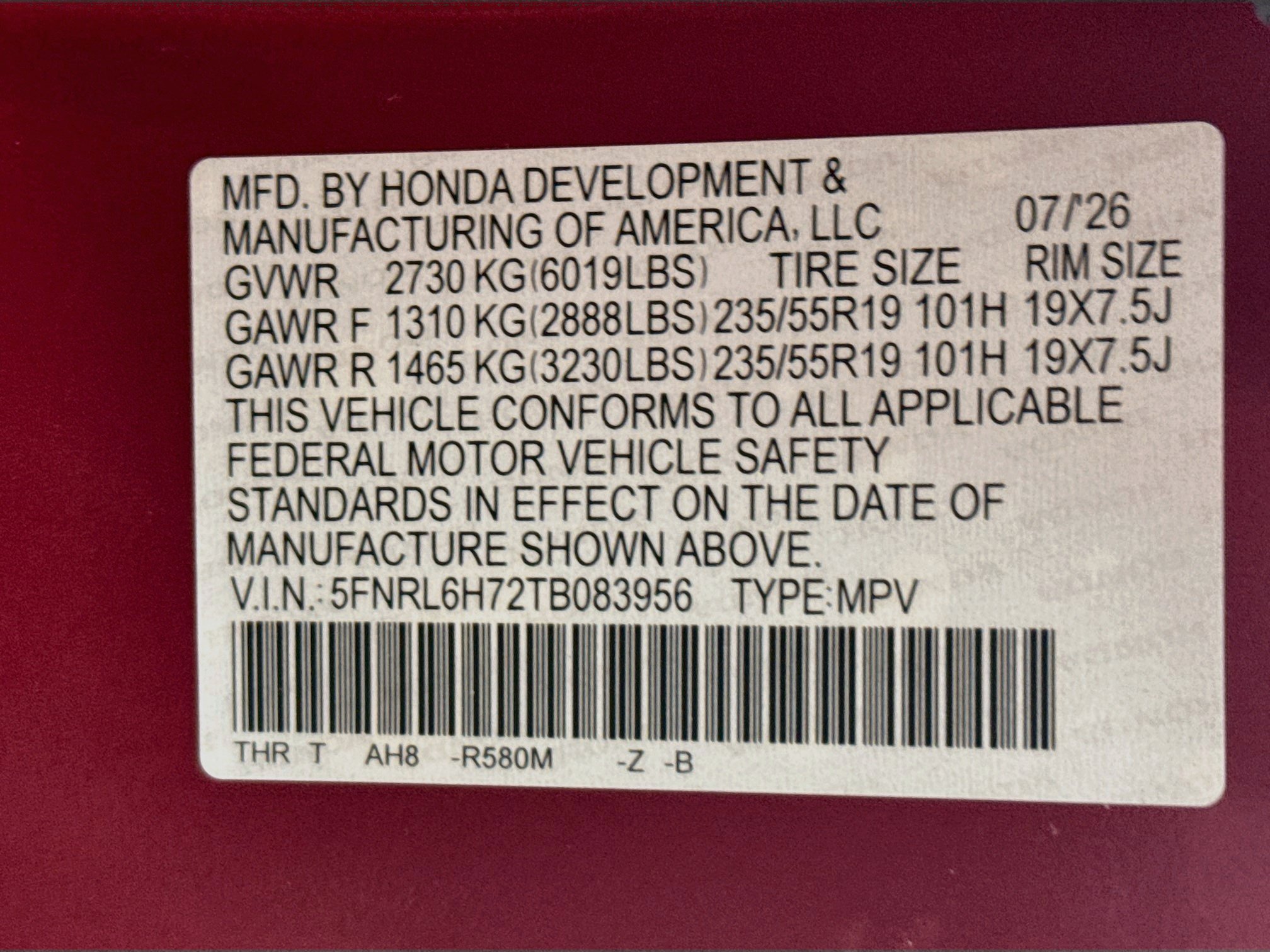 New 2026 Honda Odyssey Sport-L image 40