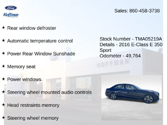 Used 2016 Mercedes-Benz E 350 4MATIC Sedan image 20