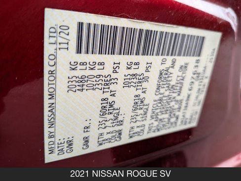 Certified 2021 Nissan Rogue SV w/ Premium Package FWD image 26