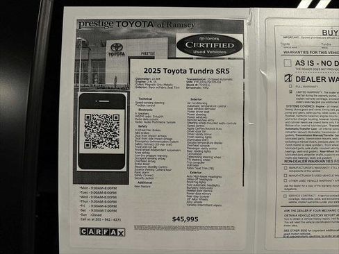 Certified 2025 Toyota Tundra SR5 image 13