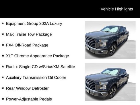 Used 2017 Ford F150 XLT w/ Equipment Group 302A Luxury AWD/4WD image 7