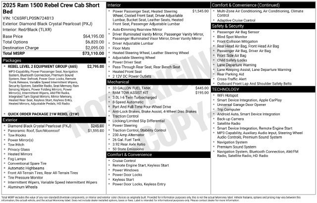 Used 2025 RAM 1500 Rebel w/ Rebel Level 2 Equipment Group AWD/4WD image 30