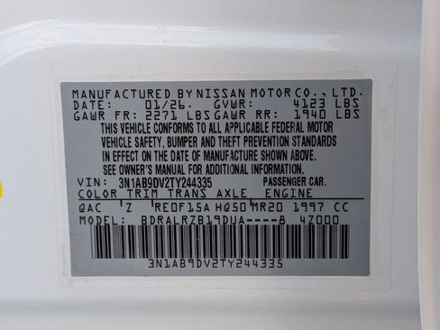 New 2026 Nissan Sentra SR w/ Floor Mat Package image 33