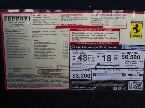 Certified 2025 Ferrari 296 GTS image 13