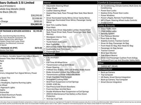 Used 2015 Subaru Outback 2.5i Limited image 31