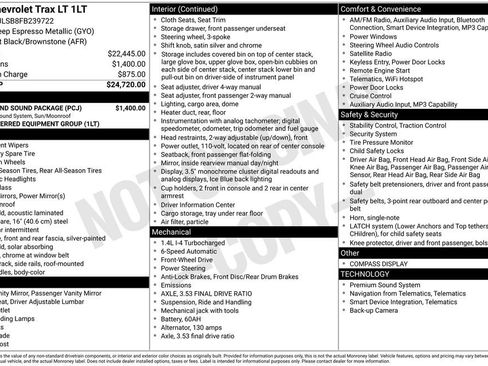 Used 2015 Chevrolet Trax LT w/ LT Sun and Sound Package image 5