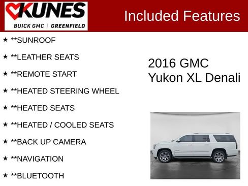 Used 2016 GMC Yukon XL Denali w/ Open Road Package AWD/4WD image 2