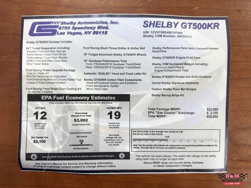 Used 2008 Ford Mustang Shelby GT500 RWD image 53