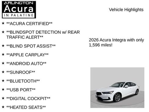 Certified 2026 Acura Integra FWD image 7