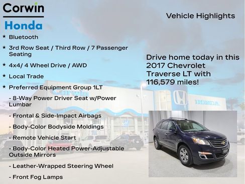 Used 2017 Chevrolet Traverse LT w/ Traveler's Package AWD/4WD image 6