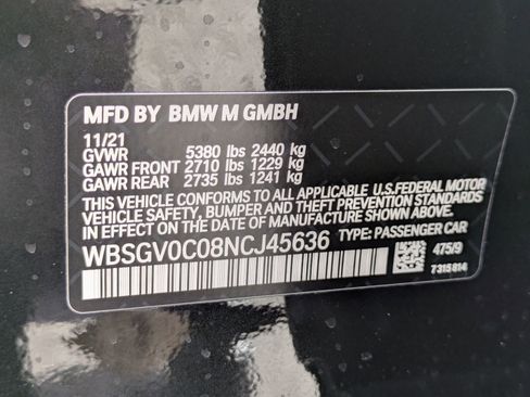 Used 2022 BMW M8 Gran Coupe xDrive Competition w/ M Carbon Exterior Package image 31