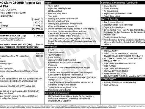 Used 2020 GMC Sierra 2500 4x4 Regular Cab w/ Fleet Convenience Package image 2