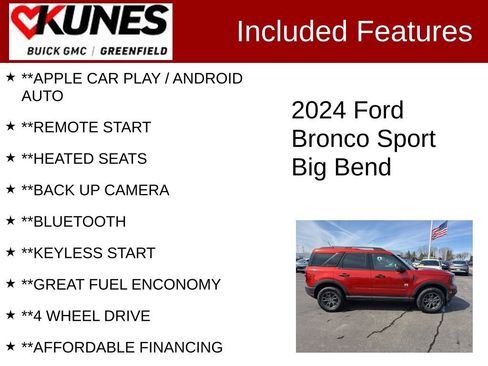 Used 2024 Ford Bronco Sport Big Bend AWD/4WD image 2