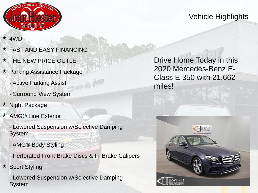 Used 2020 Mercedes-Benz E 350 4MATIC Sedan w/ Parking Assistance Package image 6
