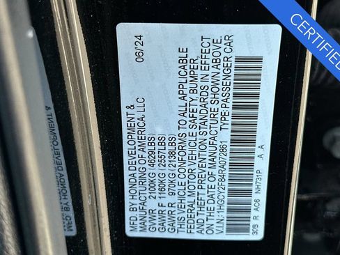 Certified 2024 Honda Accord Touring image 34