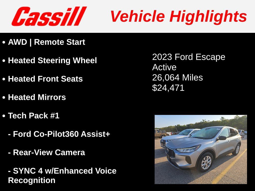 Used 2023 Ford Escape Active w/ Tech Pack #1 AWD/4WD image 3