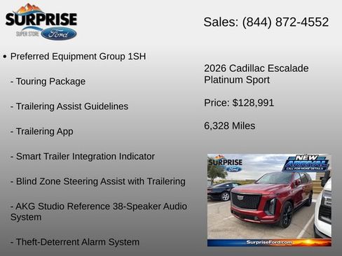 Used 2026 Cadillac Escalade Platinum Sport w/ LPO, ONYX Package AWD/4WD image 15