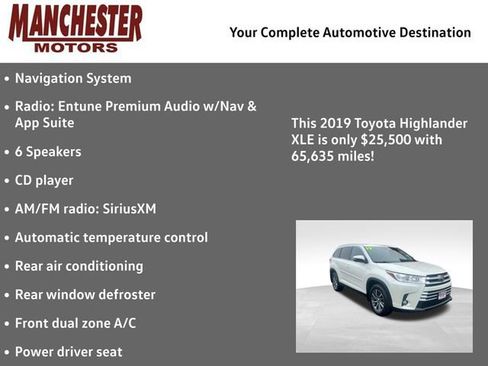 Used 2019 Toyota Highlander XLE image 2